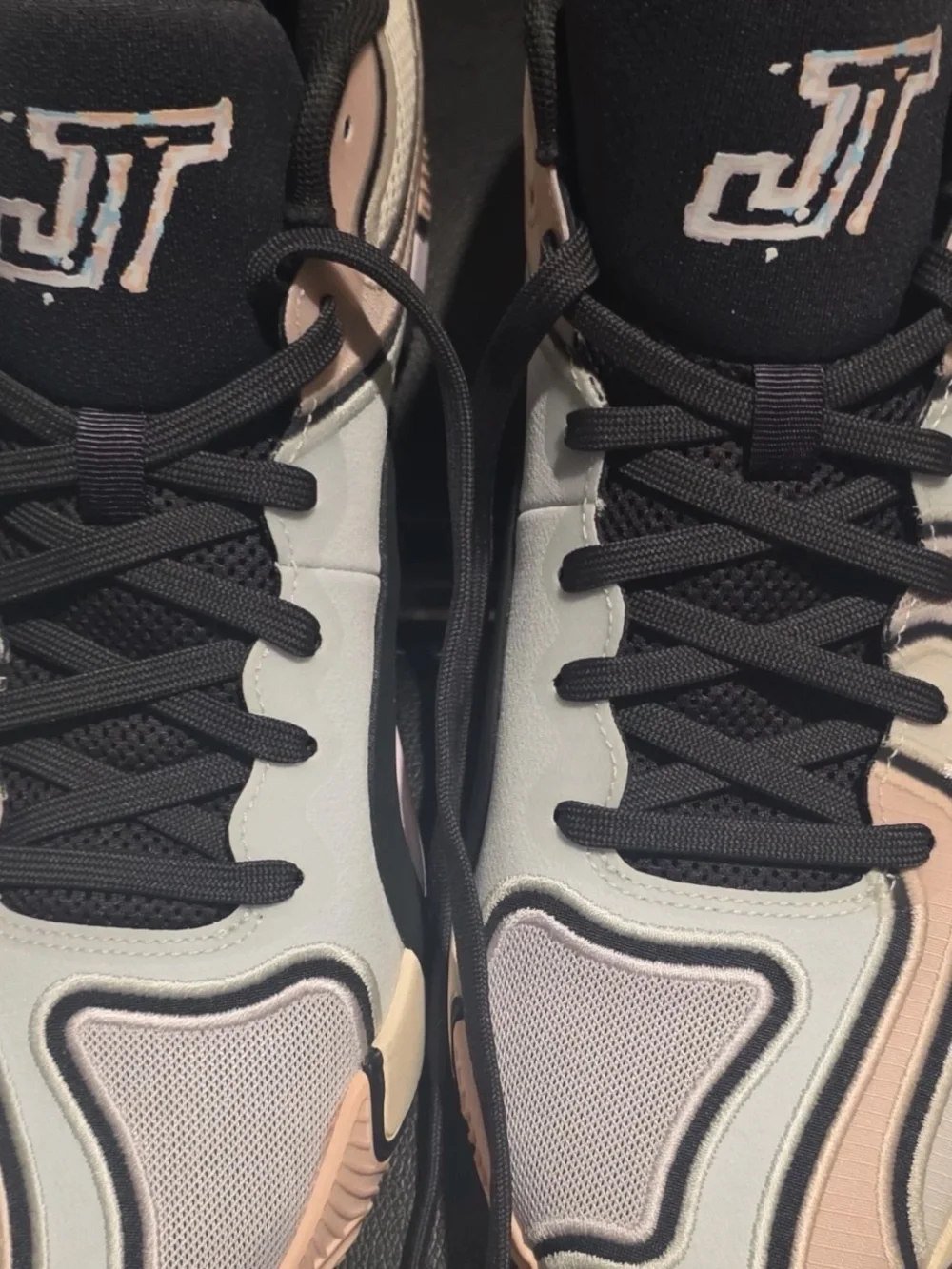 Jordan Men's Athletic Shoes in Pastel Multicolor with Black Accents